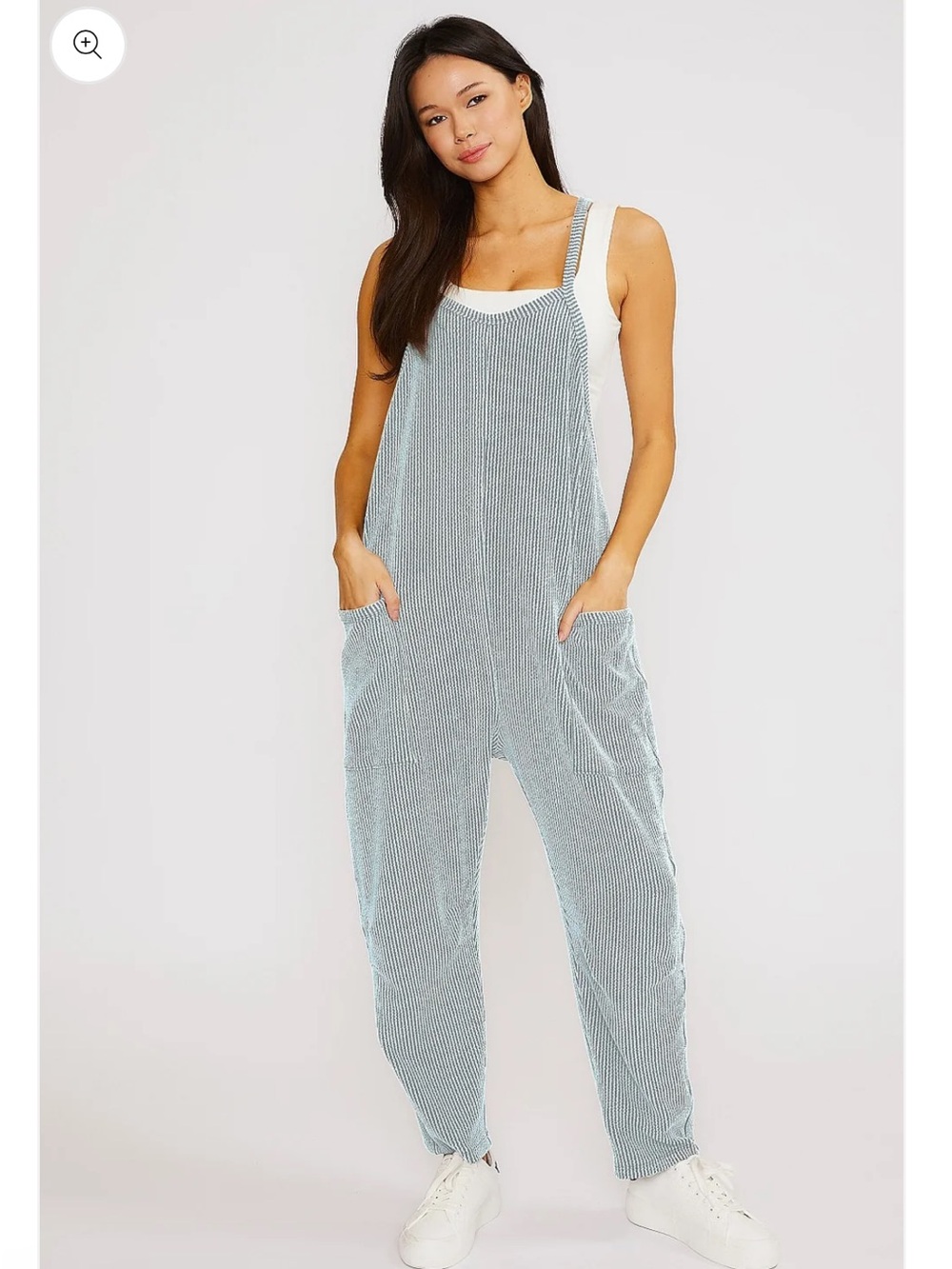 WASABI +MINT Railroad stripe jumpsuit